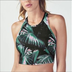 Fabletics Clara Midi Sports Bra- Havana Print